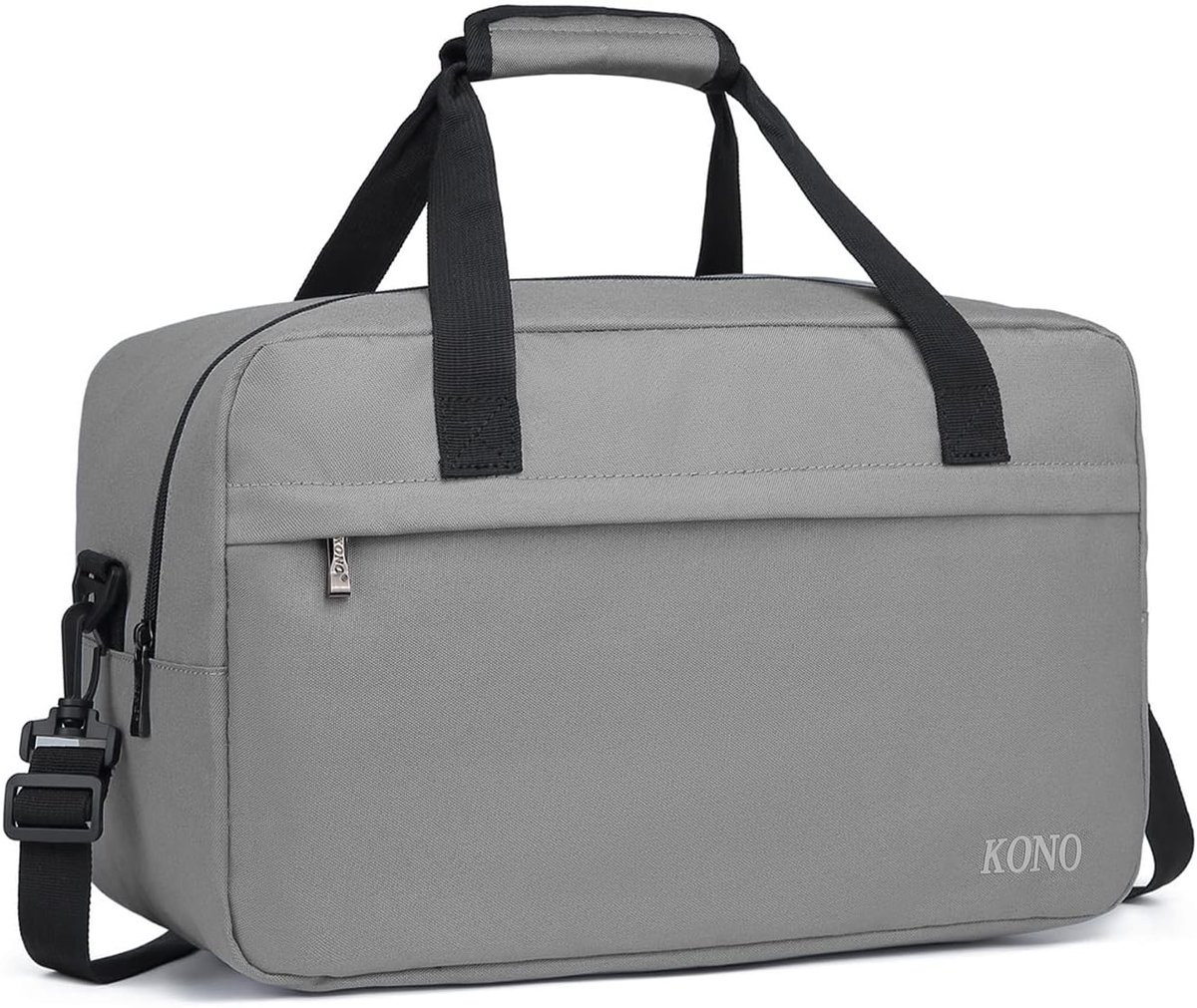 Thijox - Kono Weekendtas Handbagage onder Stoel Ryanair - Uniseks Sportieve Reistas - M (40cm x 25cm x 20cm) - 20L - Grijs - Perfect voor Reizen, Spor