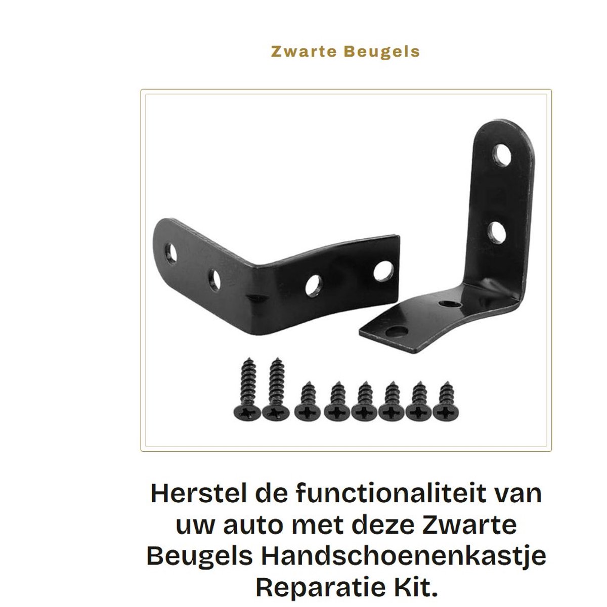 Dailygoods- Handschoenenkastje Reparatie Kit - IJzeren Beugel - Scharnier Beugel - Eenvoudige Installatie - 8 Bevestigingsschroeven - Compatibel met S4/B6/B7 - Scharnierbeugel