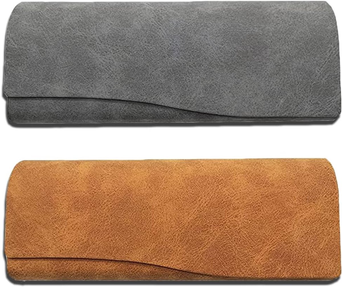 Dailygoods- Brillenkoker Robuust en Duurzaam - Harde Brillenkoker - Leren Brillenkoker - Lichtgewicht en Draagbaar - Geschikt Voor Bijziendheids-, Zonne- en Leesbrillen - Zachte Binnenvoering - Brillenetui