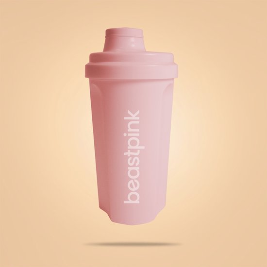Lichtroze "beastpink" shaker van 500 ml.