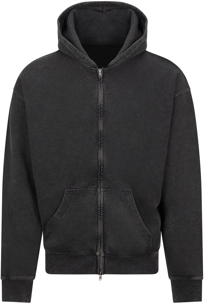 Hooded sweatshirt met rits Just Hoods Vintage Zwart