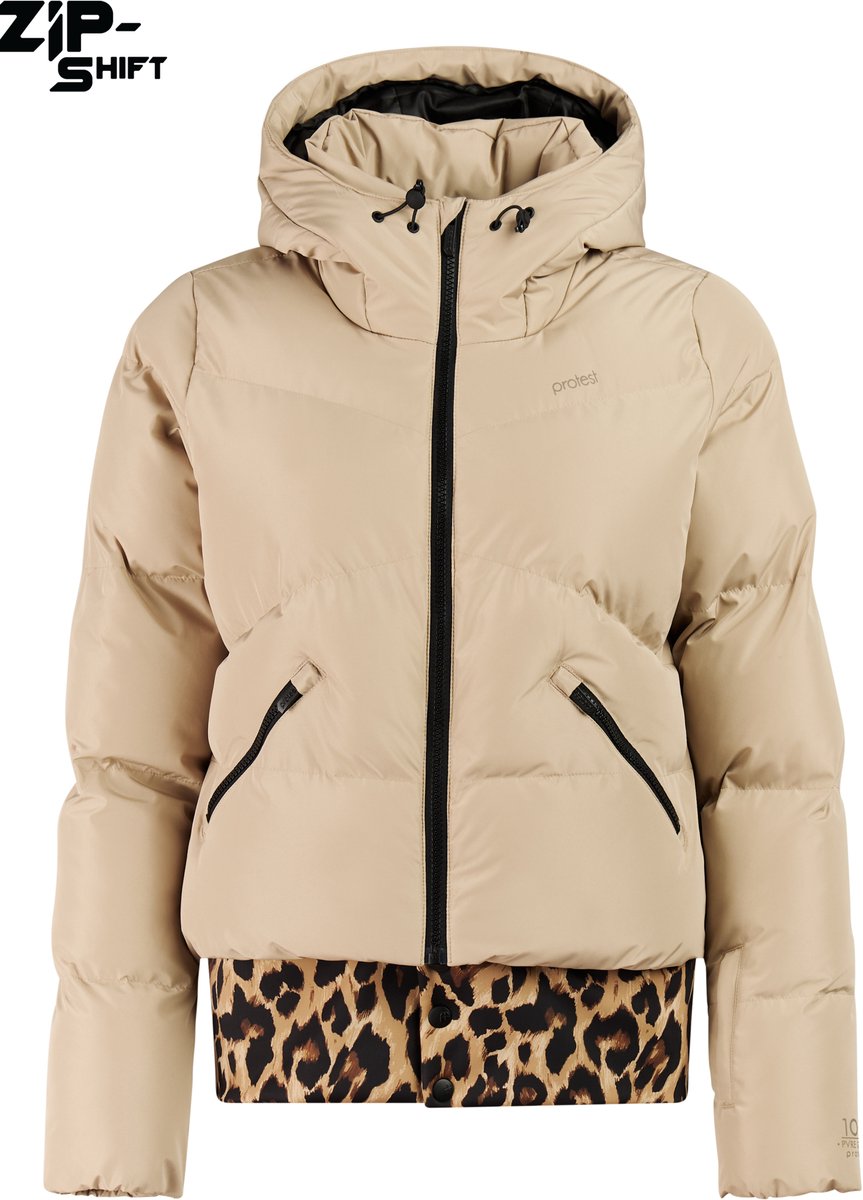 Protest PRTPreppydos Skijas Dames Afritsbare tailleband Zip Shift Waterkolom 10K Beige