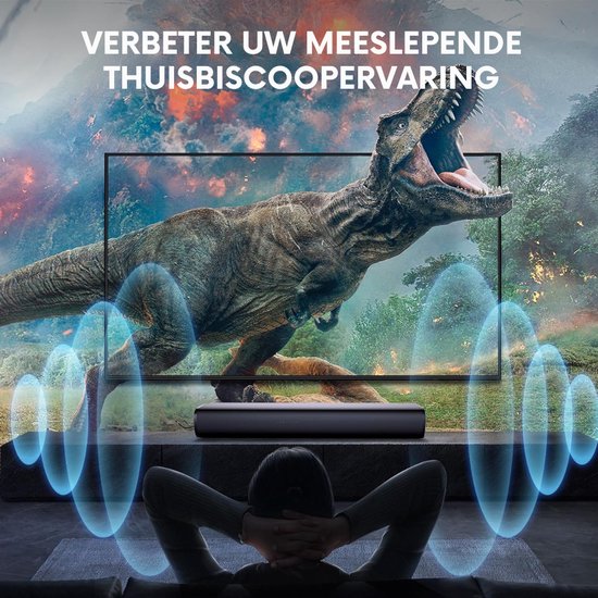 SNJY® Soundbar - TV Speaker - Home Cinema - Gaming Soundbar - Met Afstandsbediening - 56 W - Zwart van SNJY — afbeelding 2