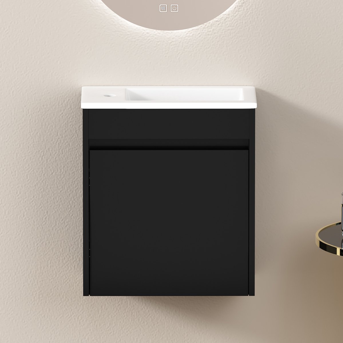 DESMIU Badkamerkast - Compacte Kast Met Soft-Close Deur - Voor Badkamer En Opbergruimte - 