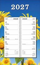 MGPcards - Omlegweekkalender 2027 - Week begint op maandag - 21 x 34 cm - Zonnebloem - Blauw
