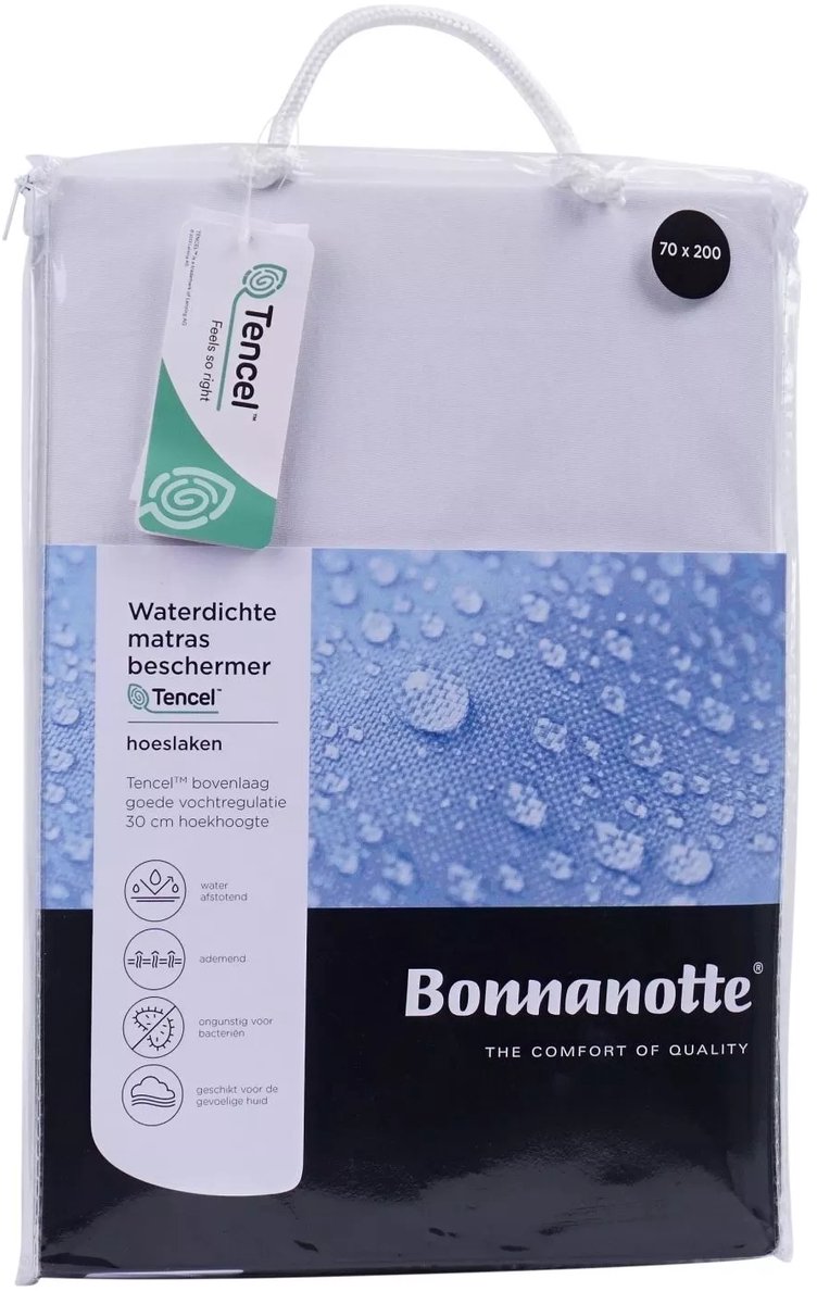 Gilder waterdicht Tencel hoeslaken/molton 90cm x 200cm