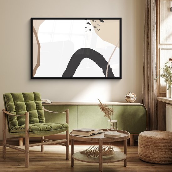Cadre photo avec affiche - Été - Abstrait - Wit - 120x80 cm - Cadre pour affiche