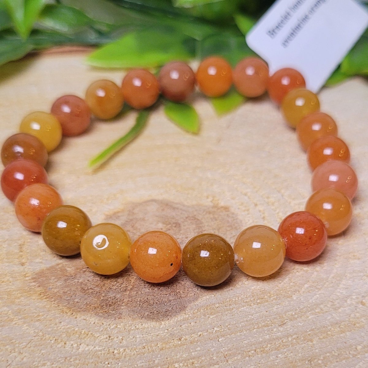 Oranje Aventurijn Edelsteen Armband 8mm - Kogelarmband - Kralenarmband