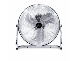 Oryx Vloerventilator 12 Inch - 55W - 3 Snelheden - Verstelbare Kantelhoek - Metalen Bladen - Chroom - Industriële Ventilator