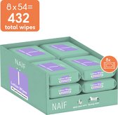 Naïf - Sterke Lotion Wipes - 0% parfum 0% alcohol – met Aloë Vera - 432 doekjes (8 stuks x 54 doekjes)