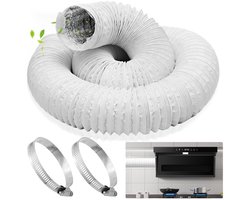 Afvoerslang Ø 150 mm lengte 6 m flexibel pvc aluminium buis airconditioning ventilatieslang flexibele slang aluminium voor mobiele airconditioning wasdroger afzuigkap droger