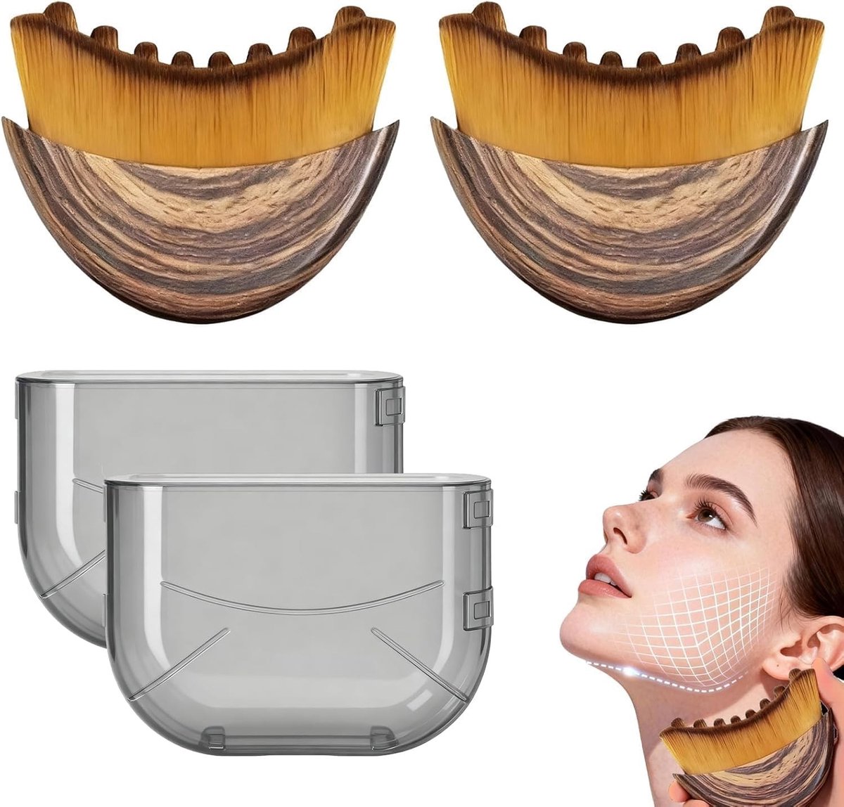 Dailygoods- Lymfedrainage Massager - Gezichtsmassage Apparaat - Gezichtsborstel - Lymfatische Contour - Verlicht Vermoeidheid - Past Zich Aan de Huid - Gezichtsmassager