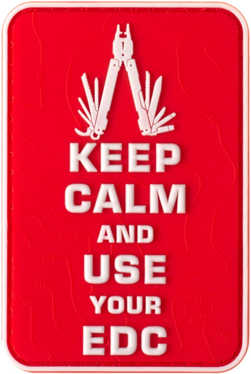 Rubberen badge JTG Keep Calm EDC