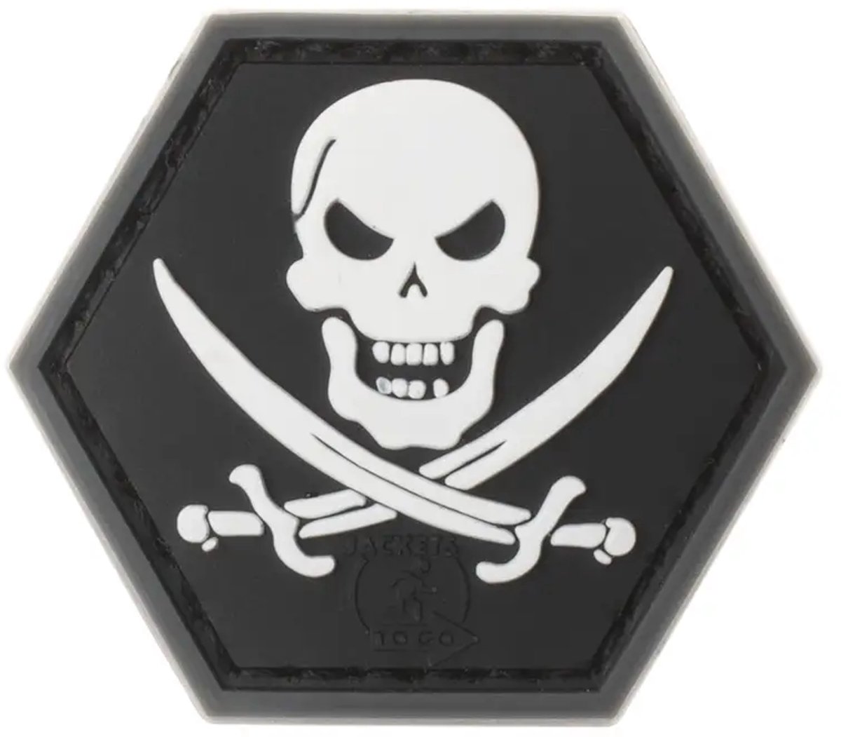 Rubberen badge JTG No Fear Pirate