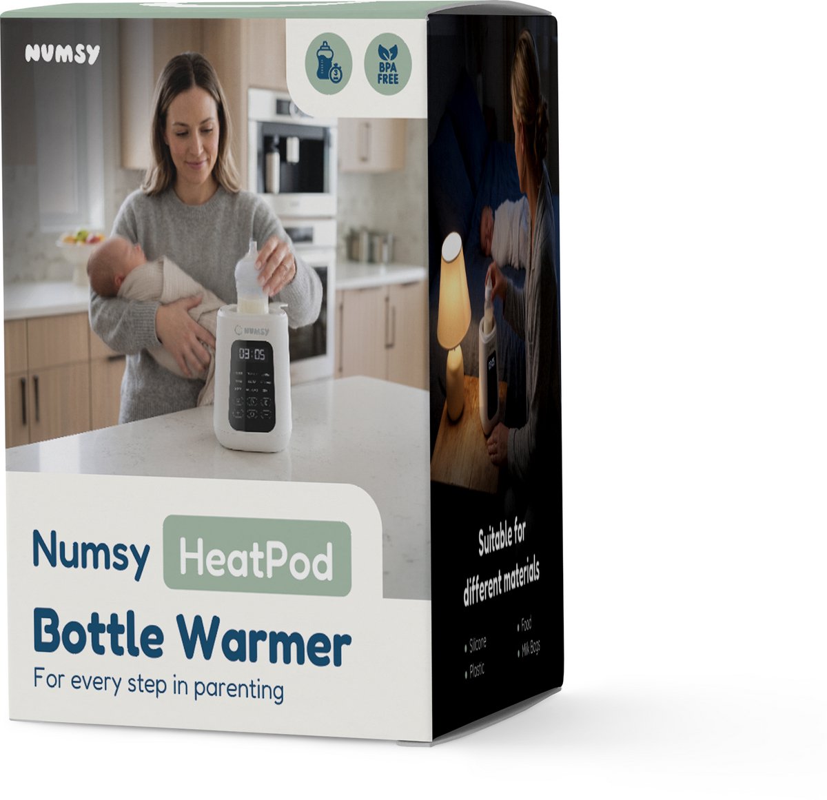 Numsy Heatpod Flessenwarmer 8 in 1 - Babyvoeding Verwarmer