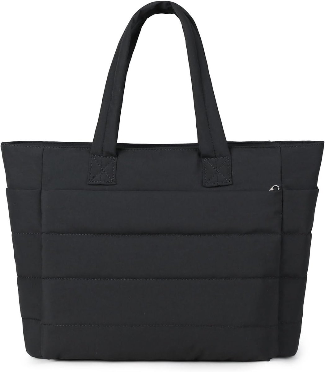 Dames Waterdichte Puffer Draagtas Laptop Shopper Schoudertas met Laptopcompartiment en Ritssluiting voor Werk Reizen School