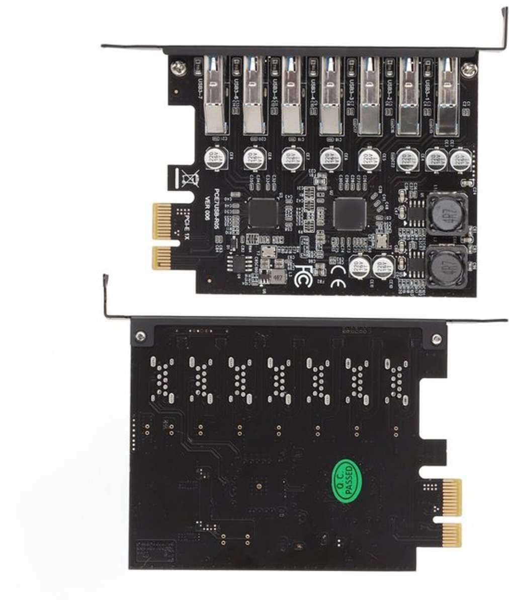 PCI-e naar USB 3.2 controller, 7 poorten, externeverbinding