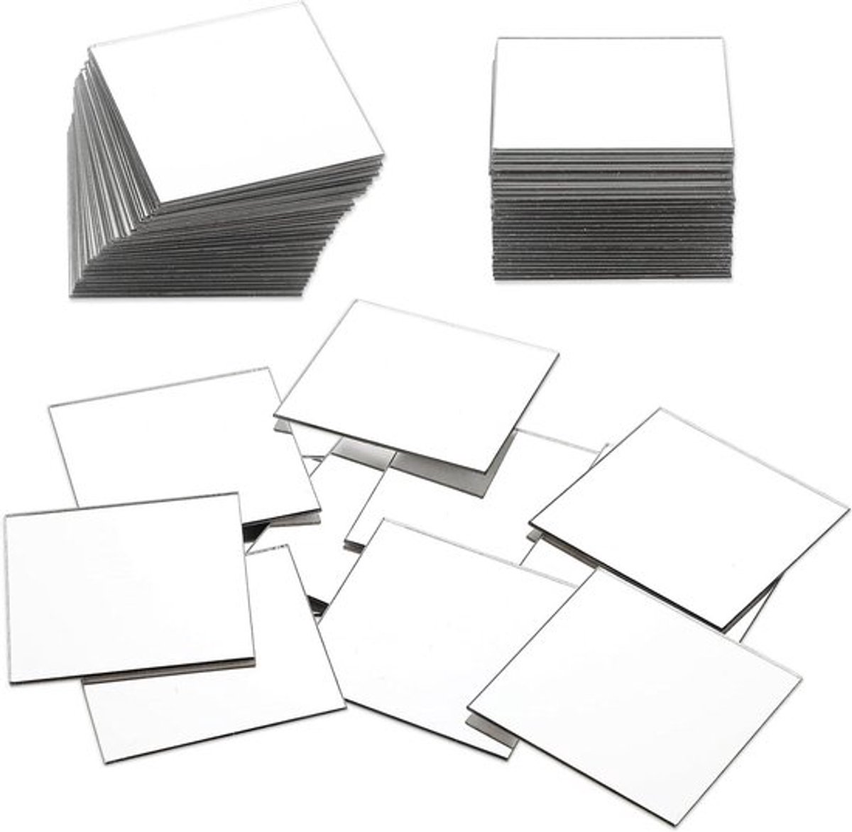 Inovra Plus - Set van 30 kleine spiegels voor knutselen en mozaïek - 5 x 5 cm