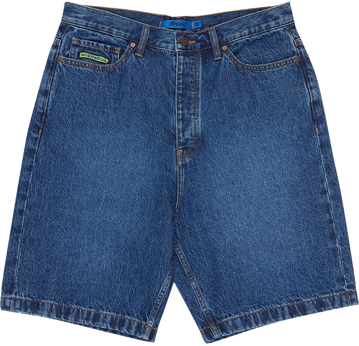 Dc Shoes Edyds03038 Baggy Fit Korte Jeans 31 Man Stone Indigo