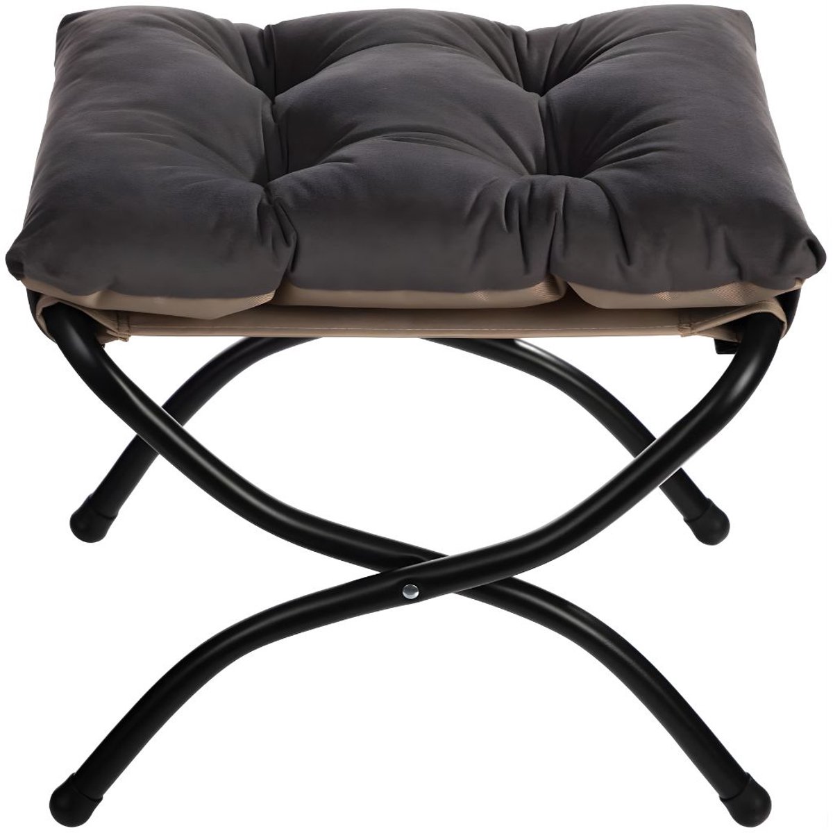 Ploutos® Voetenbankje Of Poef - Hocker voor Woonkamer - Multifunctioneel Voetenbankje / Zitkruk - Donkergrijs - ‎47cm x 37cm x 38cm