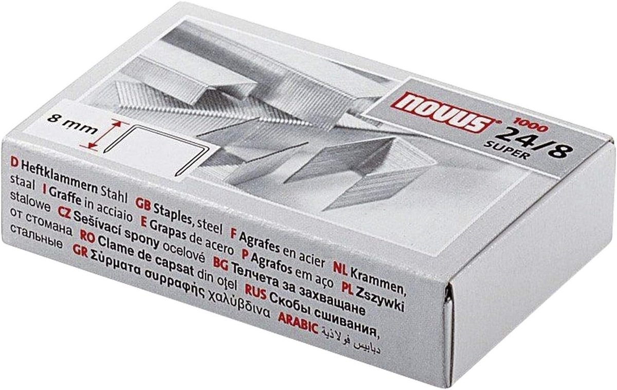 Nietjes - Krammen - Papier Bevestigen - Verzinkt Staal - 1000 Stuks - Zilver