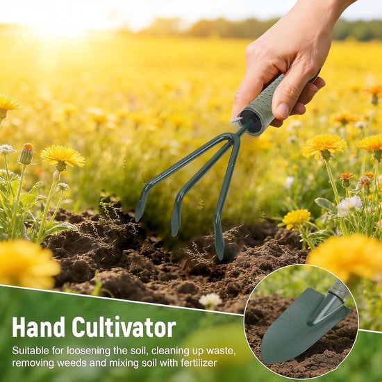Tuingereedschap Set - Tuinieren Handgereedschap - Planten en Graven - Stevig Ijzer Materiaal - 26 x 17 x 9 cm van Tuingereedschap. — afbeelding 2