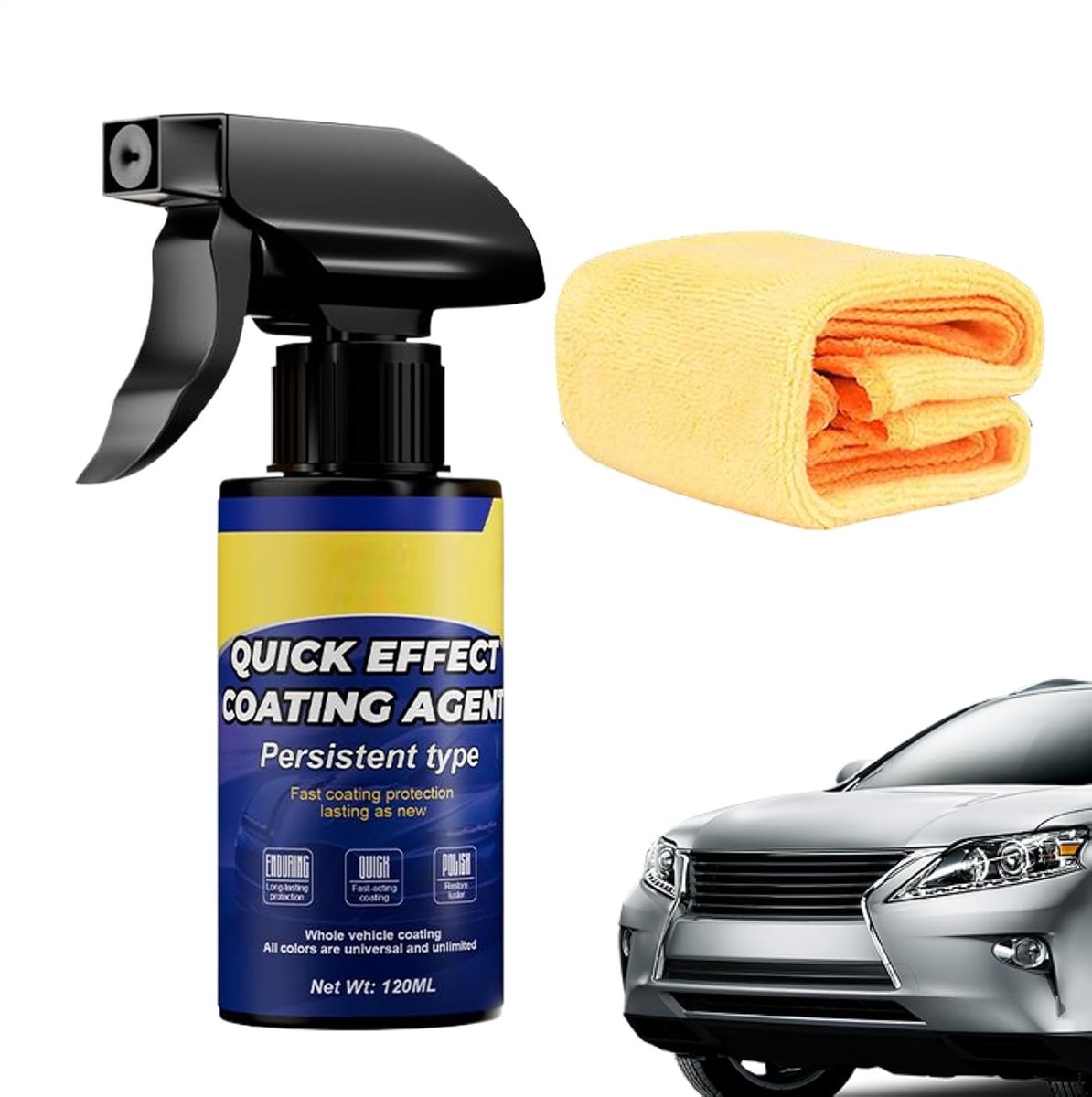 Nano Coating Spray - Exterieur Vernieuwer - Auto Onderhoud - Hydrofobe Beschermlaag - 120 ml - Transparant