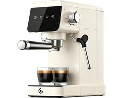 Espressomachine - Koffiezetapparaat - Thuis barista - 20 bar druksysteem - 12L tank - Zilver