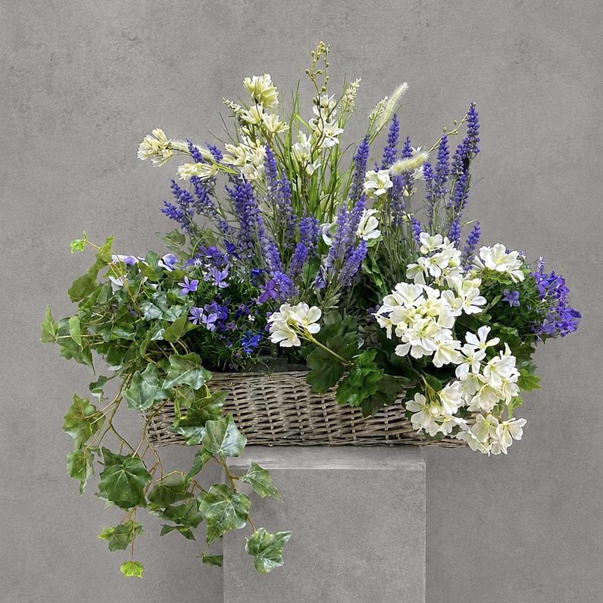 Seta Fiori Kunstplanten - UV bestendig - balkonbak – 80cm lengte Beige