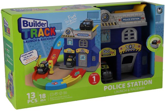 KiddyGo politiebureau speelgoedset met auto - multi kleur - voor peuters.