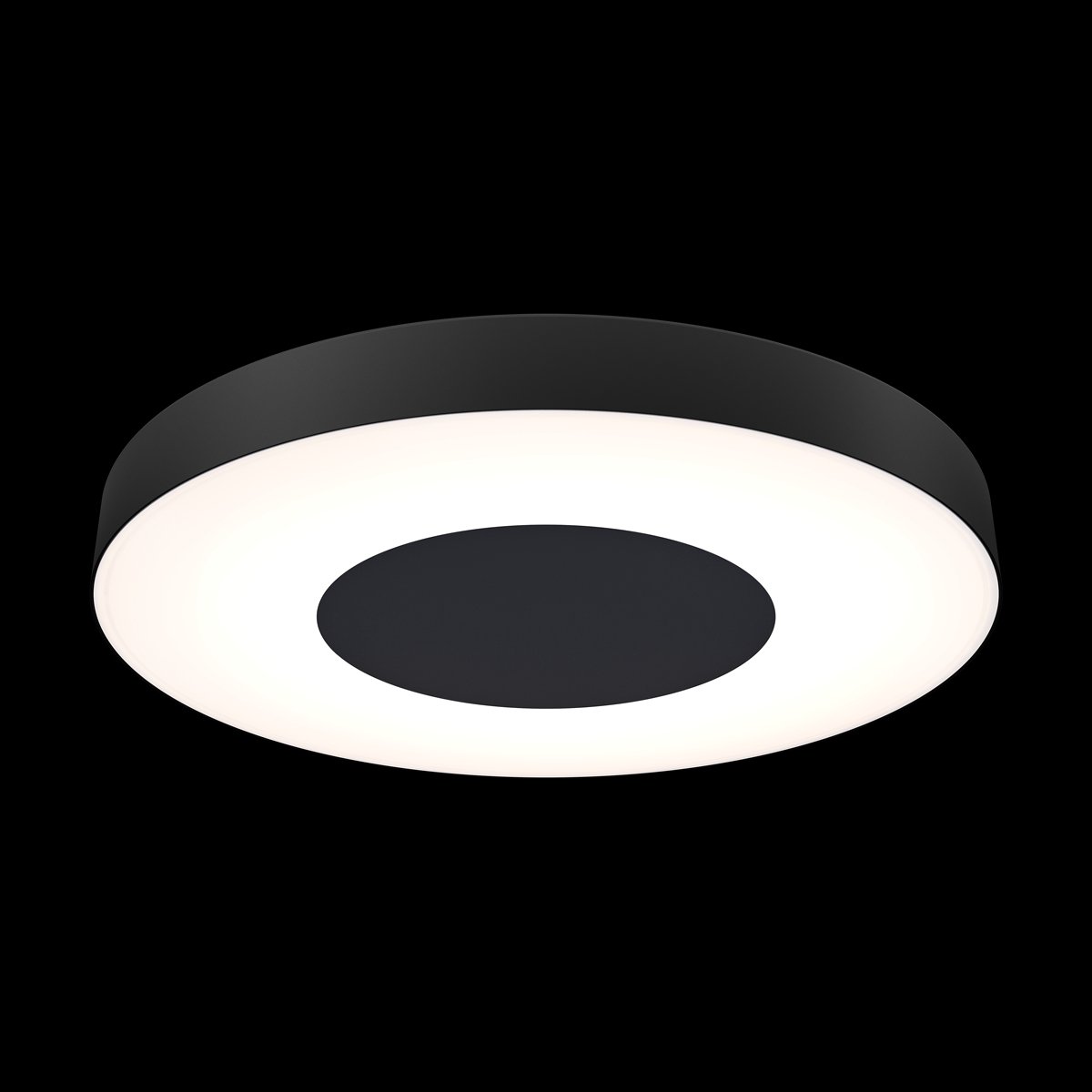 Plafonniere CCL-01 LED 22W, 2200-4000K instelbaar, behuizing zwart met opalen afscherming, CRI>93, IP44, Plejd dimbaar, mesh BT, levensduur L70/B50 100.000 branduren [ØxH=294x52mm]