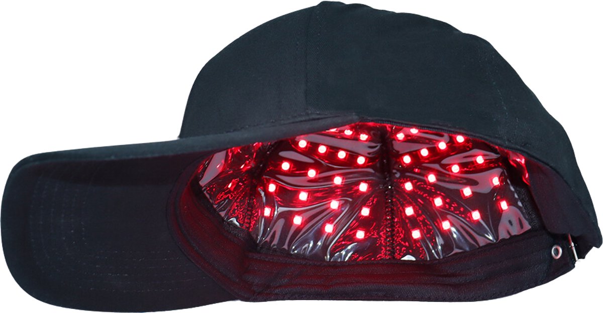 Lifelab Roodlicht Therapie Pet met Accu - Haargroei Cap - 660nm & Nabij Infrarood (NIR) 850nm - Tegen Kaalheid & Haaruitval - Droge Hoofdhuid - Oplaadbaar LED Hoofdhuid Helm