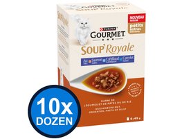 10x Gourmet - Soup Royale Zalm - Kattenvoer Natvoer - doos 6x45g