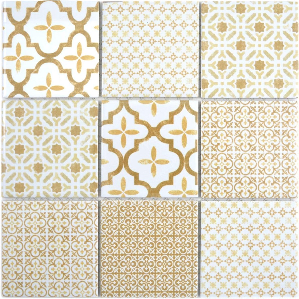 Mozaïek Tegels - Wand Decoratie - Badkamer Verfraaien - Keramisch Materiaal - 29.8x29.8cm - Warm Beige