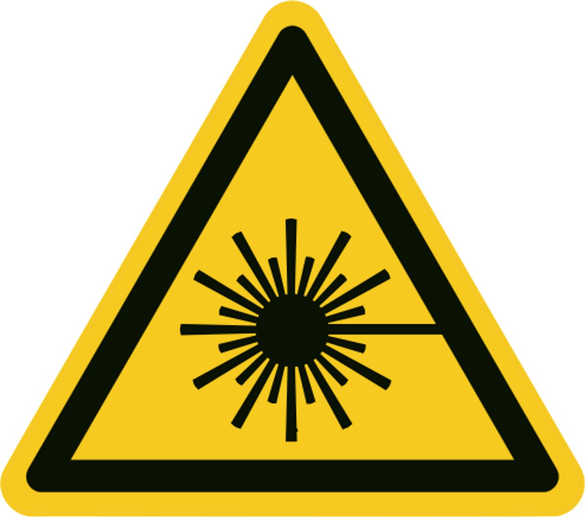 Laserstraal sticker 200x200 mm - vinyl - ISO 7010 W004