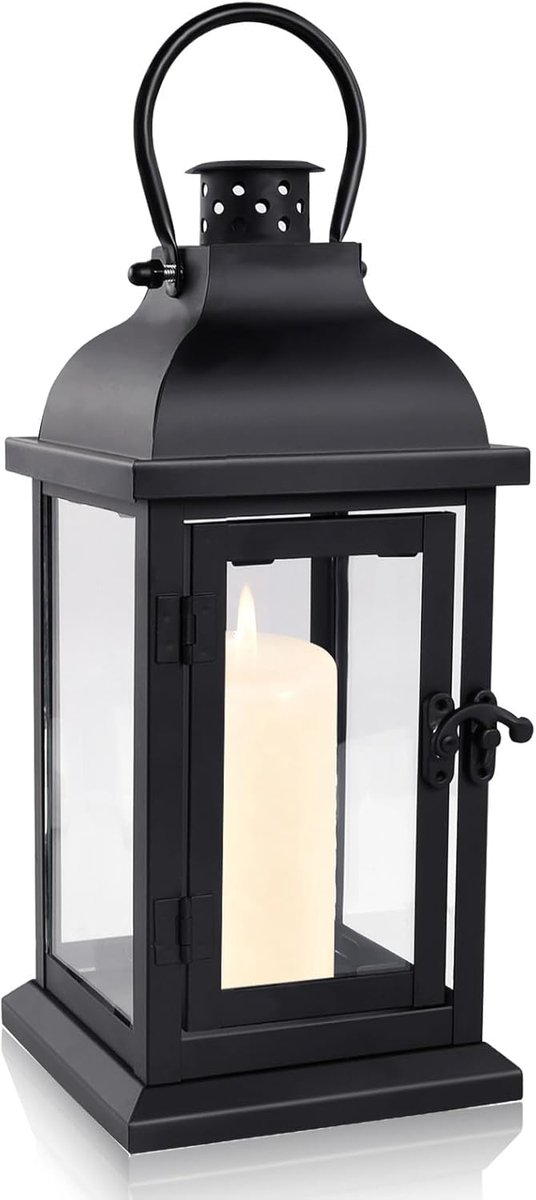 Decoratieve Lantaarn - Buitenlamp Kandelaar - Sfeervol Verlichten - Weerbestendig Metaal -