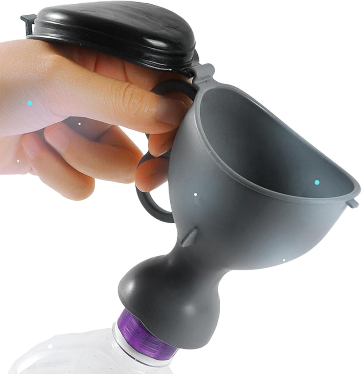 Draagbaar Urinoir - Reisfles Verlichting - Hygiëne Onderweg - Lekvrij Ontwerp - Compact Formaat - Grijs