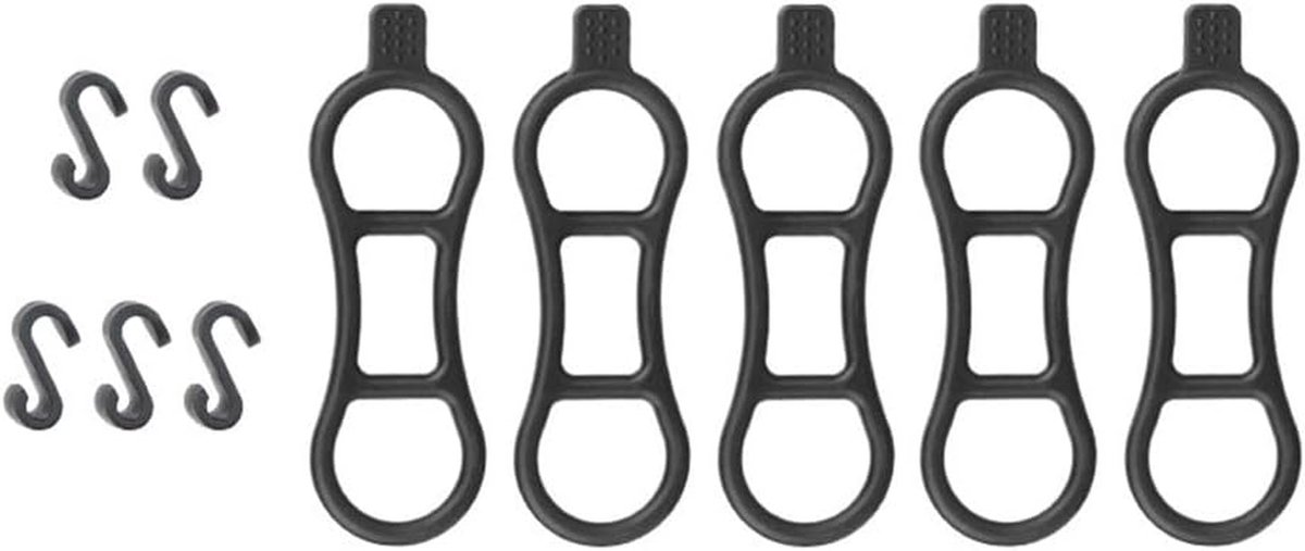 Fiets Siliconen Banden - Fietsbandjes Bevestiging - Accessoires Bevestigen - Elastisch Duurzaam Materiaal - Meerdere Maten - Zwart
