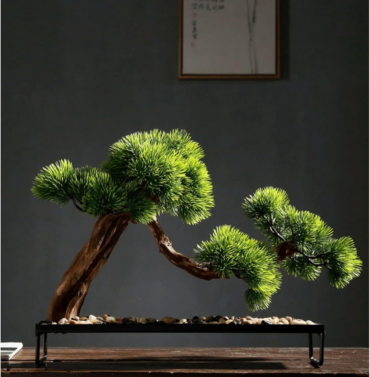 Kunstmatige Bonsai - Neppe Plant - Interieur Decoratie - Onderhoudsvrij - Niet gespecificeerd - Groen