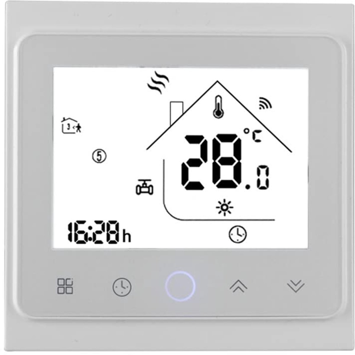 Slimme Thermostaat - Verwarming Controller - Comfort Verhogend - Wekelijks Programmeerbaar - 1 cm - Wit