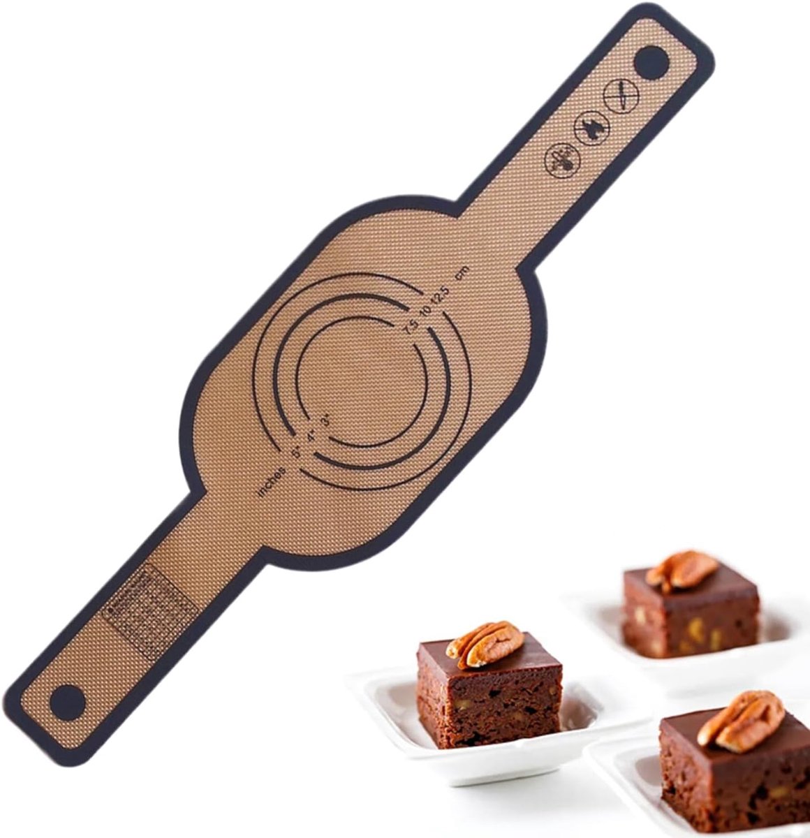Bakmat met Handgrepen Brood bakplaat Moeiteloos Bakken Hittebestendig Siliconen 56 x 21 cm Grijs