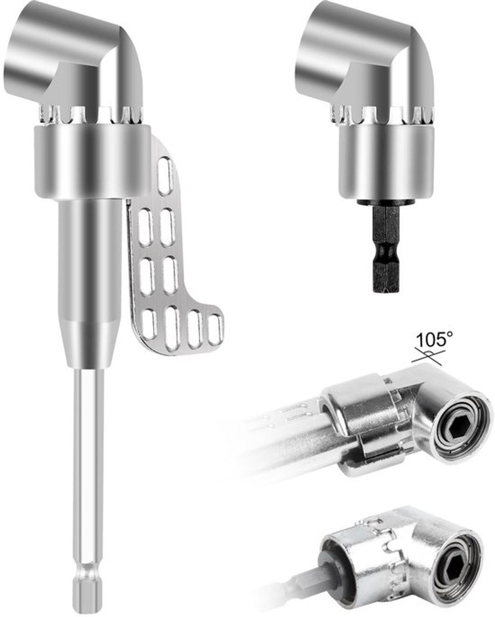 Adapter voor 105° hoek schroevendraaiers - 2 stukken - 1/4 inch hex