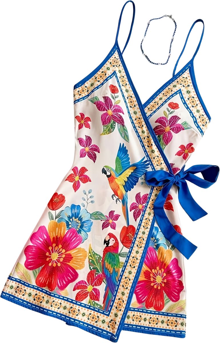 Currero Zomerjurk Dames Zomerjurken Volwassenen Vrouwen Midi Jurk Ibiza Stijl Sundress Dress Veelkleurig 3 XXL Multicolor