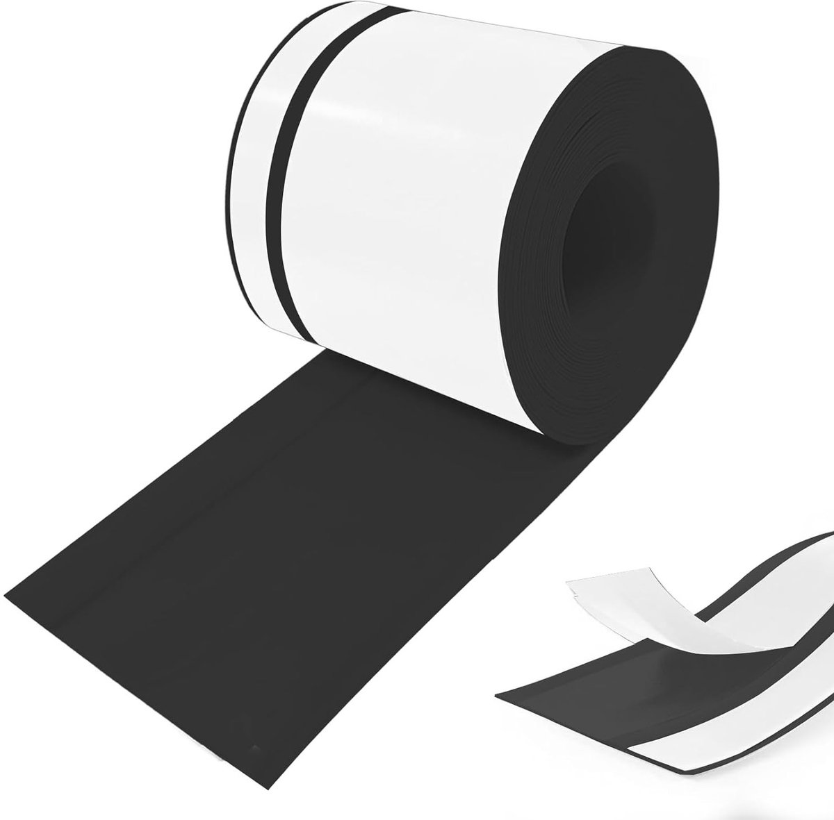 Zelfklevende Flexibele PVC Plinten 90 mm x 20 mm x 24 m - Waterdicht, Schimmelbestendig en Oliebestendig voor Keuken, Badkamer en Garage