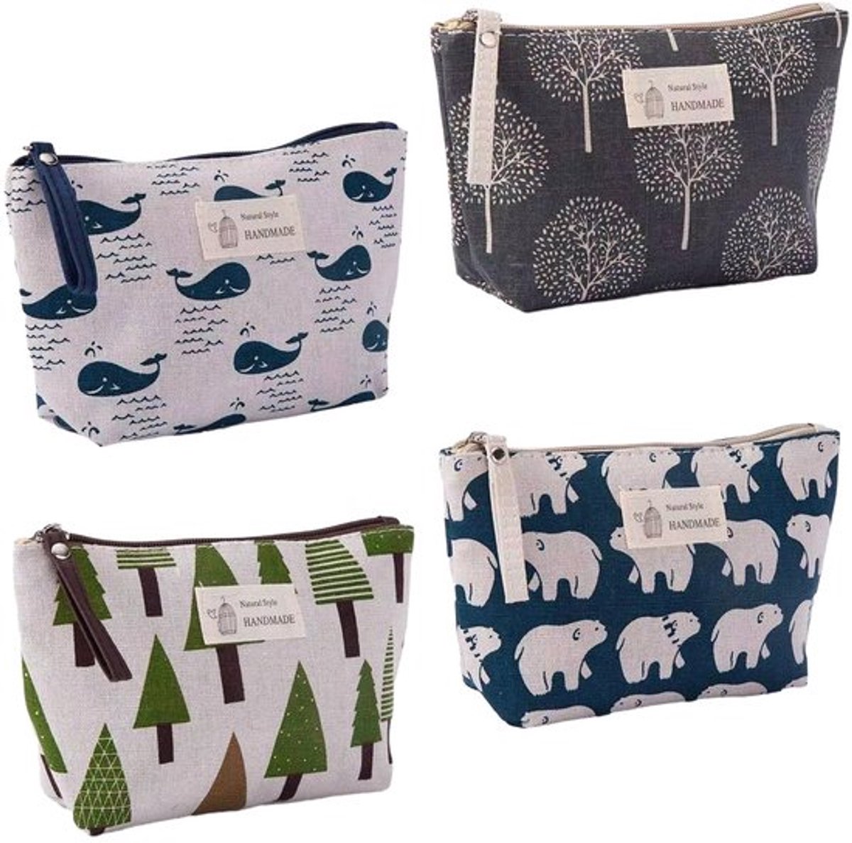 Dailygoody - Canvas Opbergtas - Cosmeticatas - Multifunctioneel - Meerkleurig