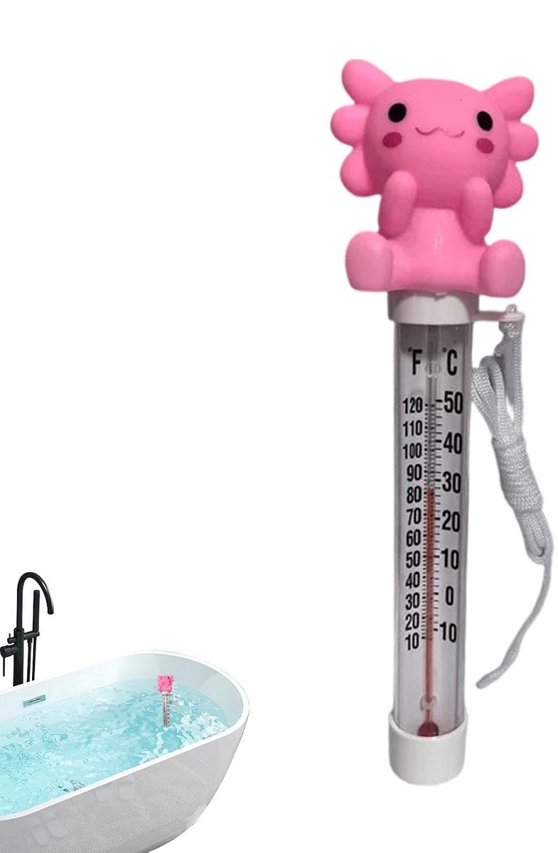 Zwemthermometer - Badthermometer Drijvend - Water Temperatuur Meten - Salamander Vorm - 22 cm - Multicolor