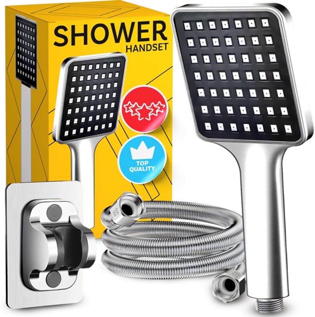Solidchoice - Dailygoody - Handdouche met Slang - Hoge Druk, Waterbesparend