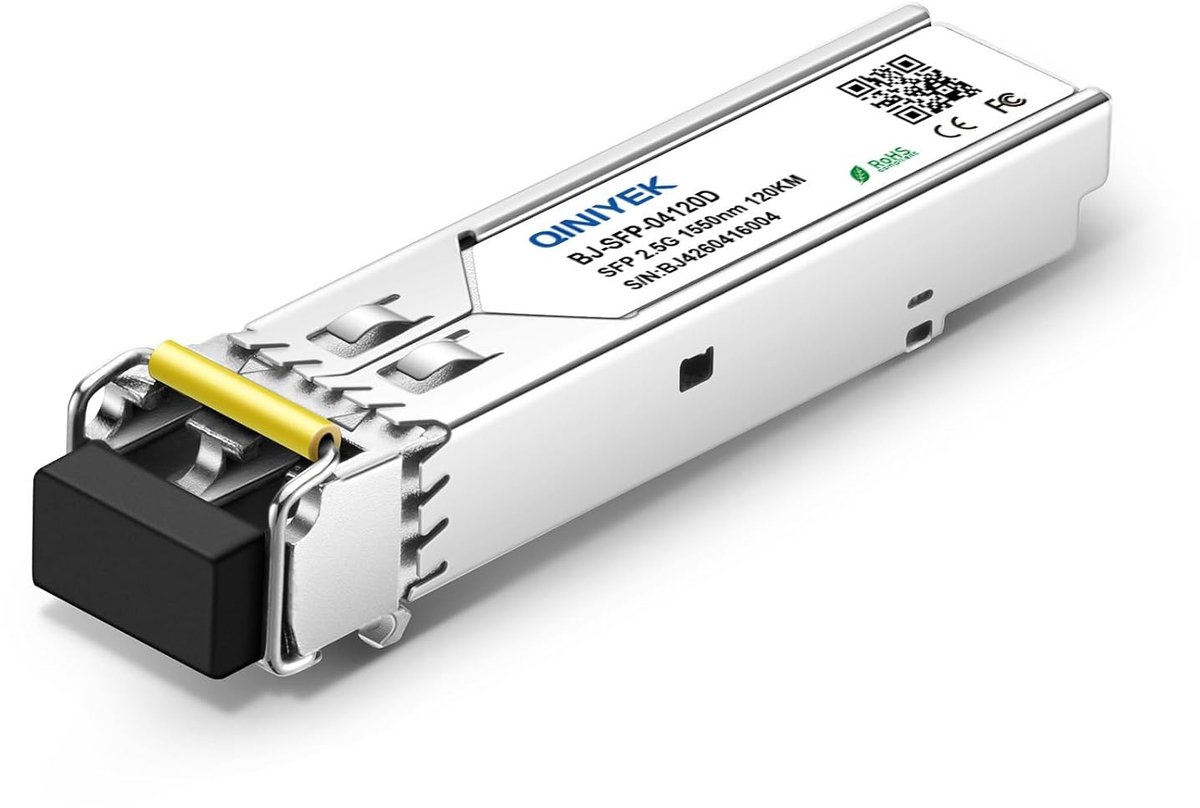 Netwerk Module - Glasvezel Transceiver - Verbinden Netwerken - Lange Afstand - 120 KM - Zilver