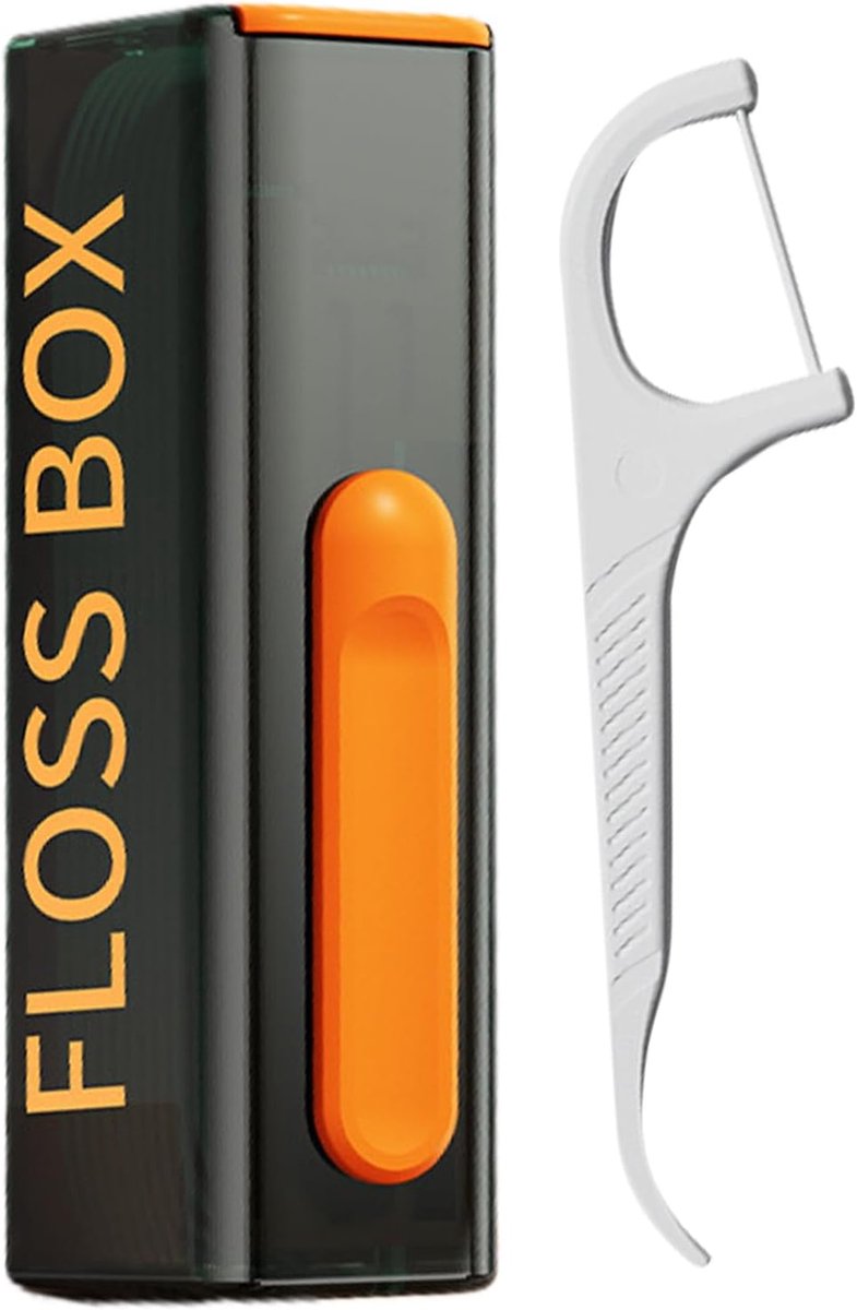 Flosdraad Dispenser - Tandzijdedispenser Organizer - Hygiënisch Flossen - Automatische Pop-up - 8.5 x 3.6 x 2.8 cm - Transparant
