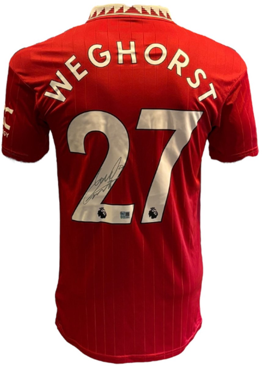 Wout Weghorst gesigneerd Manchester United 22/23 thuis shirt